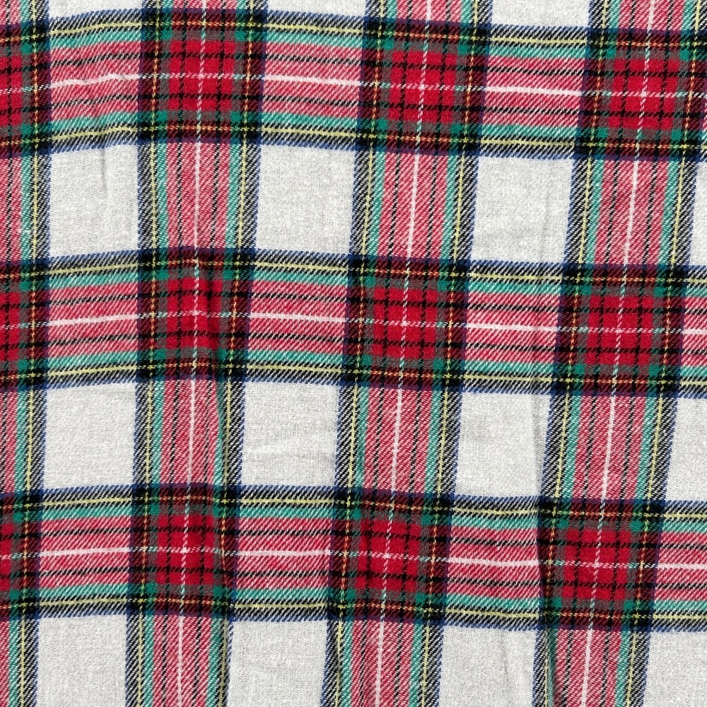 Disney Minnie Mouse Christmas Plaid Nightshirt L Cotton Flannel PJ Top Winter - Picture 8 of 9